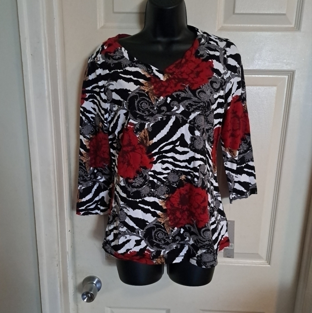 Laura Ashley floral blouse size small